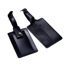 Стоимость образца пользовательские ПВХ кожаные дорожные багажные бирки с визитной карточкой