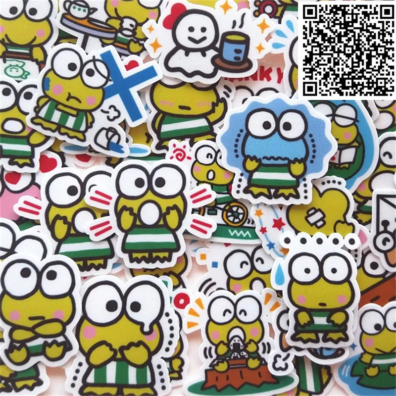 جديد 40 قطعة ليتل الضفدع الوجه صائق المحمول/PC سيارة الهاتف الذاتي للماء سكرابوكينغ ملصقات ملصق سيارة الزفاف الديكور