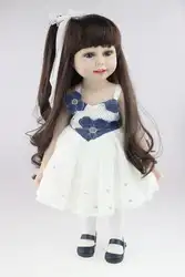 45 см реальные девушки детские куклы реалистичные Мягкий силиконовый новорожденных принцесса кукла ручной работы жив винил Bebe Reborn куклы
