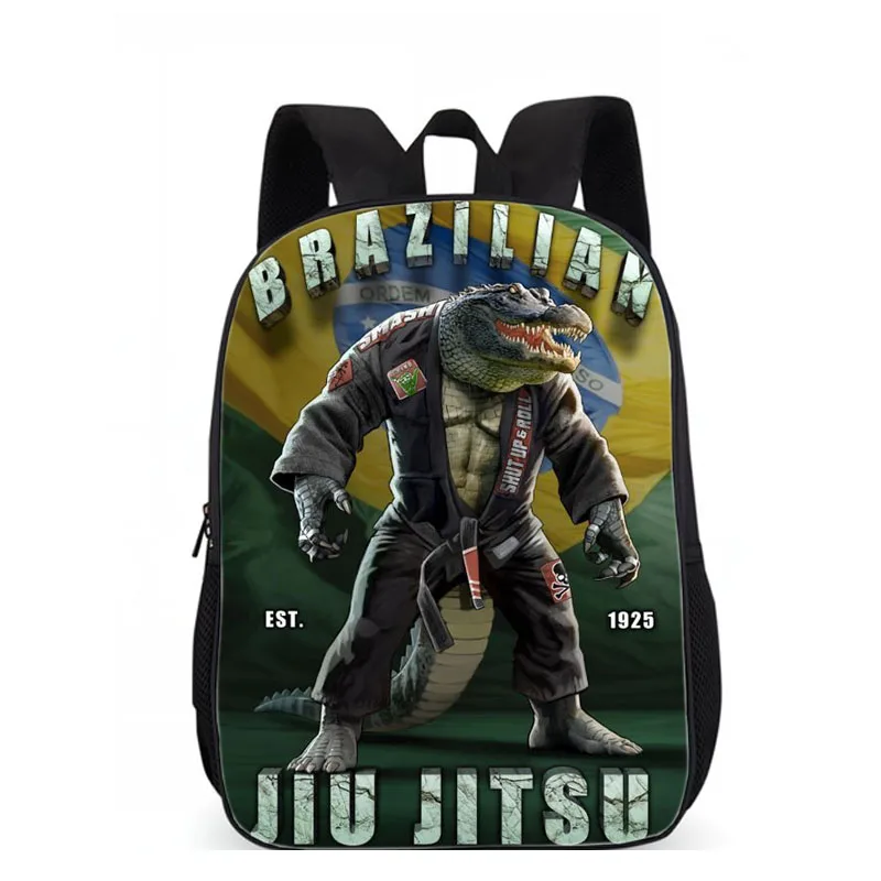 Популярный дизайн бразильского джиу джитсу мальчика рюкзак для школы 3d мультфильм дзюдо каратэ школьный ранец для подростка мальчика и девочки Книга сумка - Цвет: big8