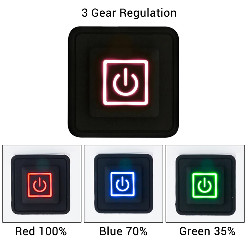 

3.7~12V Heated Vest Pants Gloves Electirc Heating Waistband DIY Temperature Controller Rheostat Switch Silicone Button Switch