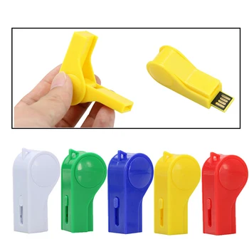 

New Plastic Whistle Colourful USB Flash USB Pendrive 32GB 16GB 8GB 4GB USB Stick Card External Memory Storage Children Gift