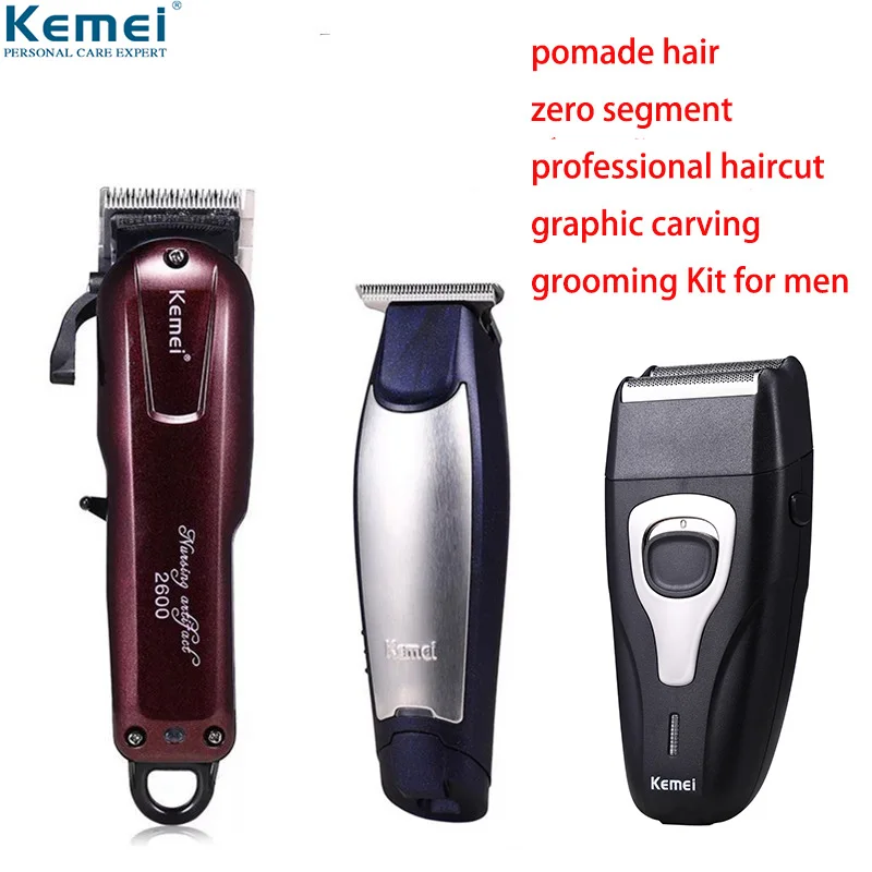 

Kemei Professional Electric Hair Clipper Oil Head Powerful Cordless Hair Trimmer Beard Cutter Hair Cutting Machine for Barber