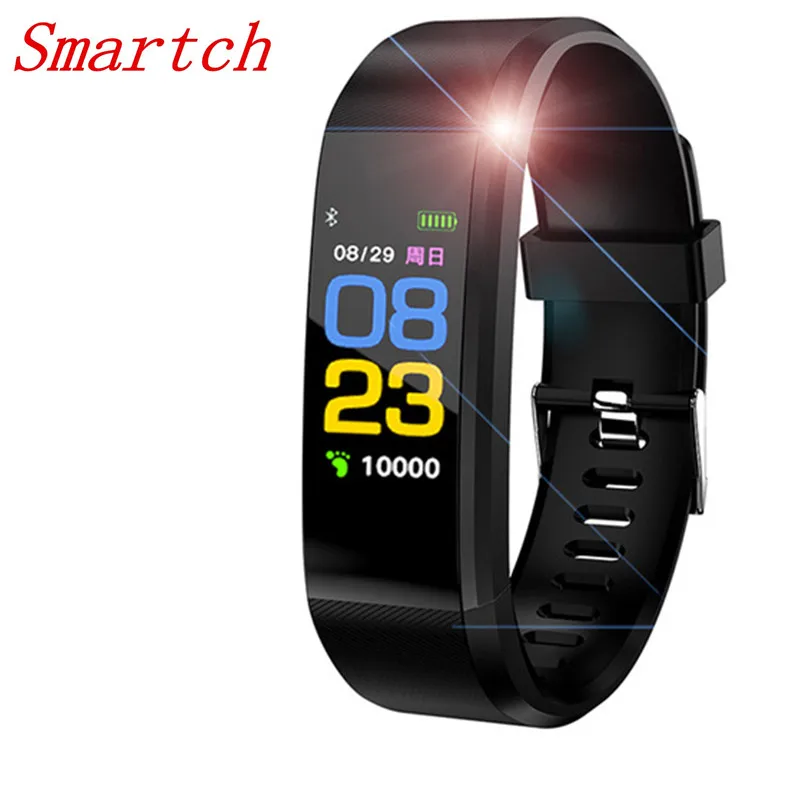 Smartch 115 плюс фитнес-трекер умный браслет с Bluetooth App сообщение SMS Анти-потери часы