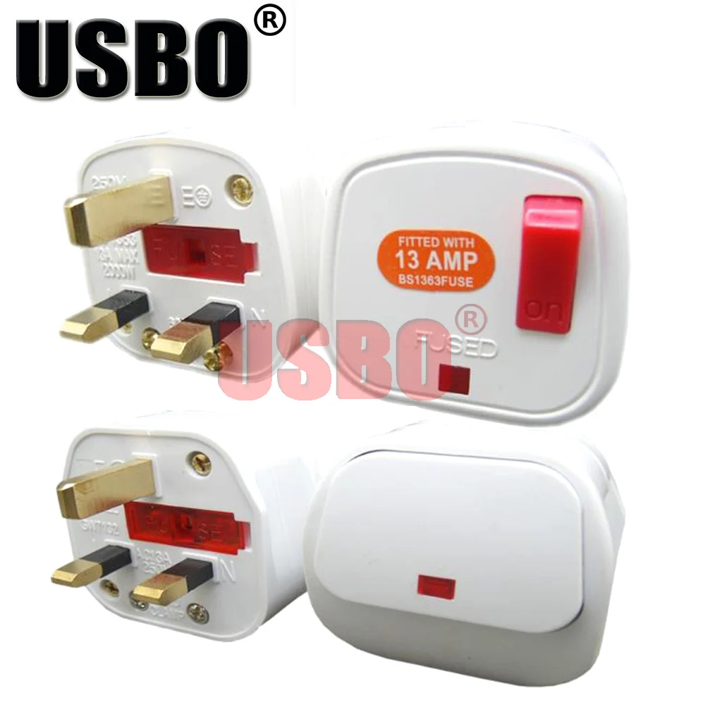 Adaptateur de prise britannique (2 pièces) Adaptateur de voyage France