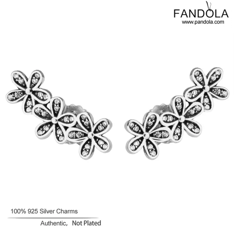 

Dazzling Daisies Earrings for Women 925 Sterling Silver Clear CZ Flower Stud Earrings Wedding Fashion Jewelry brincos mujer