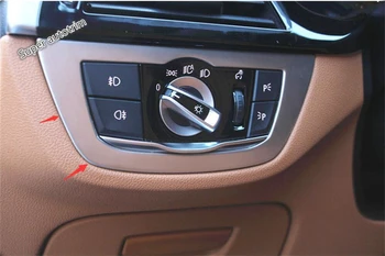 

Lapetus Head Lights Lamp Control Switch Button Frame Cover Trim Kit Matte Interior Fit For BMW 5 Series G30 530I 2017 - 2020 ABS