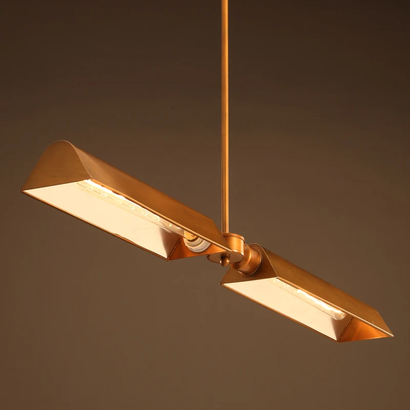 

loft retro gold and silver vintage industrial lamps Lantern vintage simple rectangular Pendant Light Decoration lustres de sala