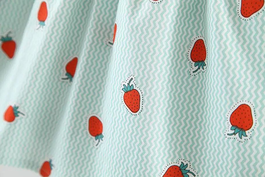 Платья для девочек, г., высокое качество, детское платье без рукавов с принтом нарядное платье принцессы брендовая одежда для маленьких девочек с рисунком клубники