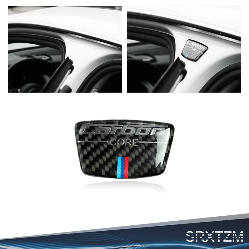 SRXTZM эмблема из углеродного волокна Автомобильная наклейка s B Колонка для Bmw E46 E39
