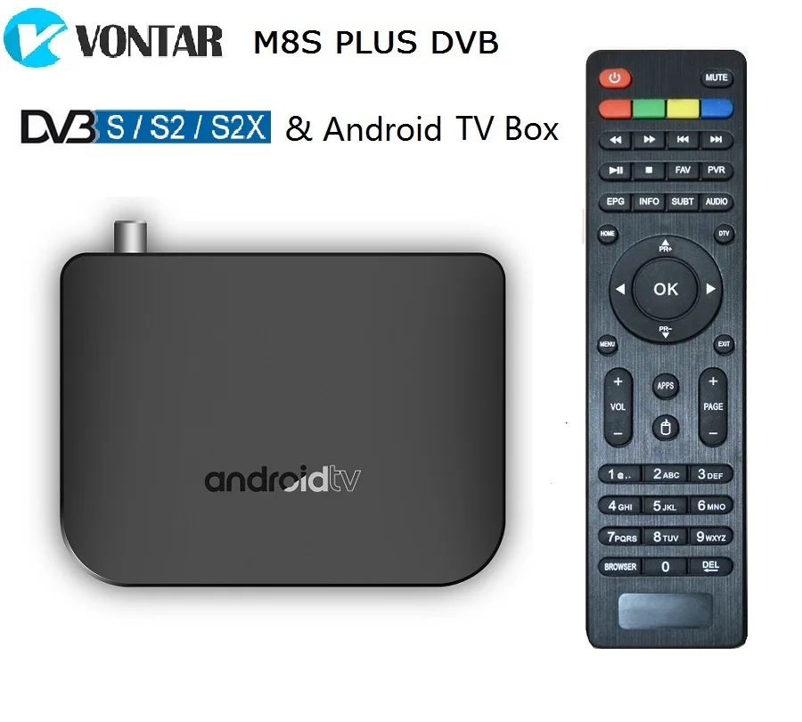 VONTAR DVB-S2 Смарт ТВ приставка Android 7,1 Amlogic S905D четырехъядерный 1 ГБ 8 ГБ 1080p 4K 30 кадров в секунду Youtube Google Play Store MECOOL M8S PLUS