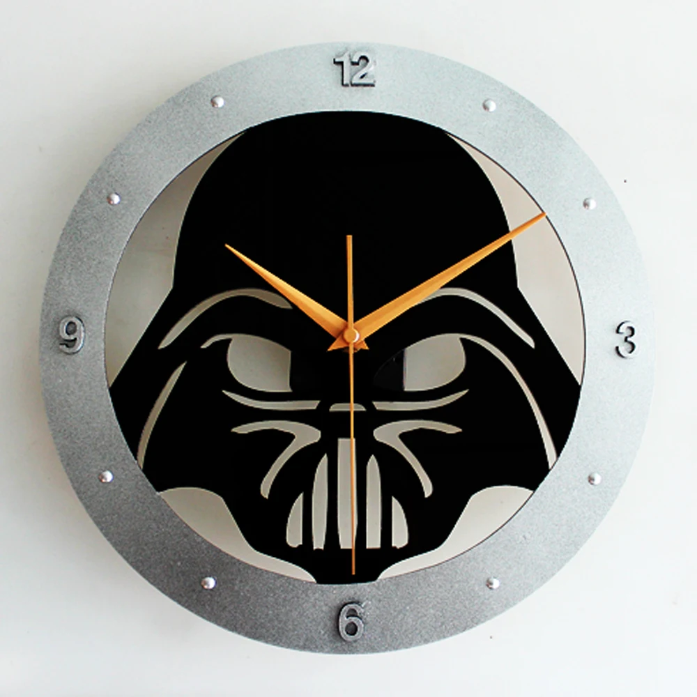 

Star Wars Clock Modern Design Star Wars Wall Clock Vintage Retro Style 3D Stickers Wall Watch Home Decor Silent 12 inch