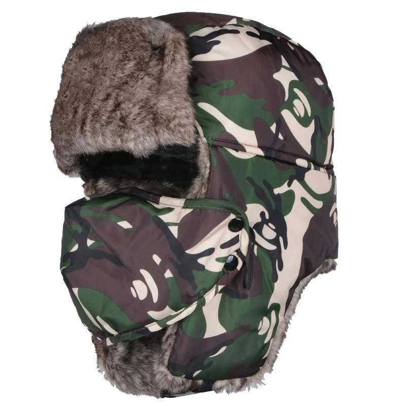 NEW Winter bomber hats Aviator Outdoor cap Army Lei Feng hat Proof