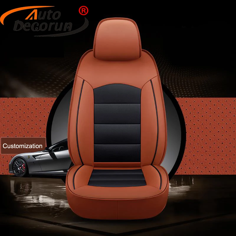 AutoDecorun Cowhide Leather Covers Seat for VW Volkswagen Passat
