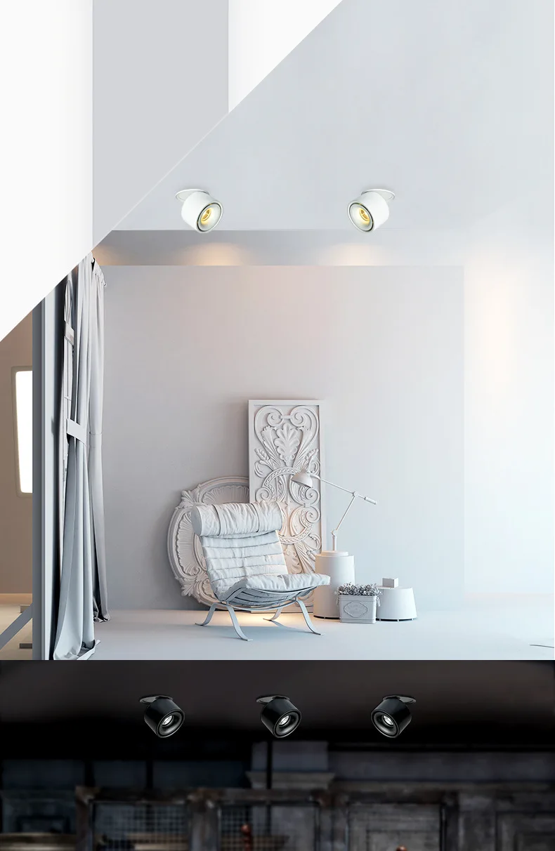 Free shipping surface mounted LED Downlight 3W 5W 7W 9W 12W 15W Round LED Recessed down light Lamp 110V 220V 240V Bulb Bedroom (6)