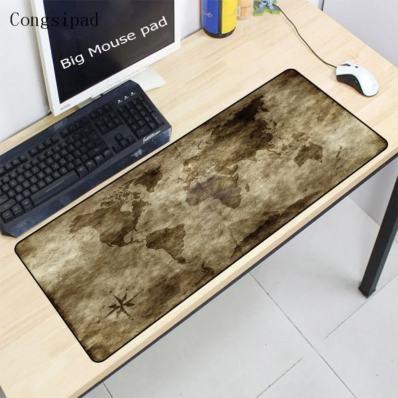 

Congsipad 2018 world map mouse pad gaming mousepad 800x400/400X900 speed Keyboards Mat Rubber mousepads Desk Mat for game player