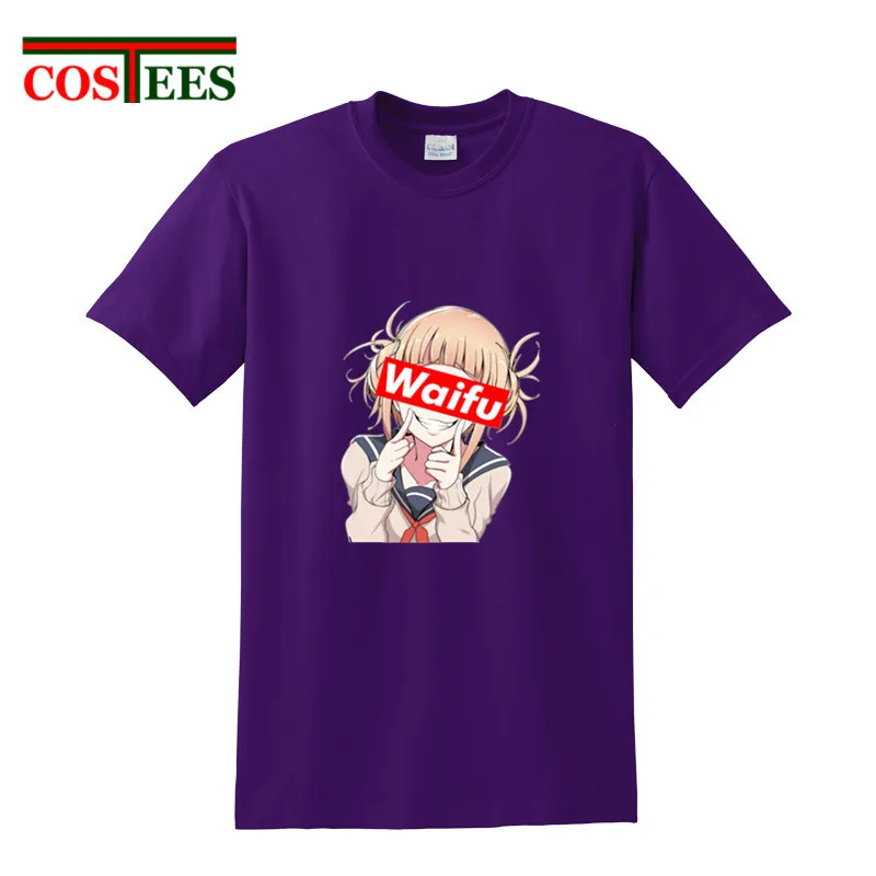 Летние модные мужские футболки Neko Girl Waifu Himiko My Hero забавная футболка Академия Ahegao