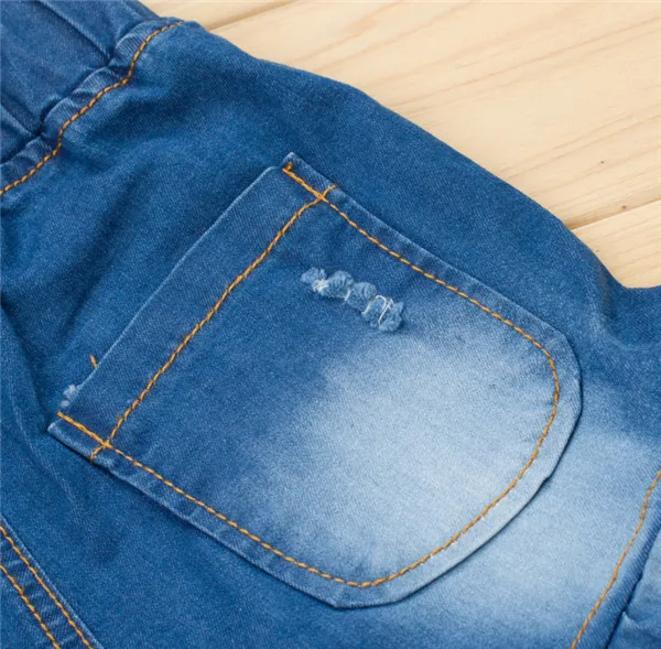 Горячая Распродажа, детские летние шорты для девочек г. Новые повседневные плиссированные джинсовые шорты для девочек от 3 до 8 лет