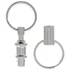 2PCS Removable Keyring Quick Release Keychain Steel Chrome Plated Pull-Apart Key Rings Dual Detachable Key Ring Snap Lock Holder ► Photo 3/6