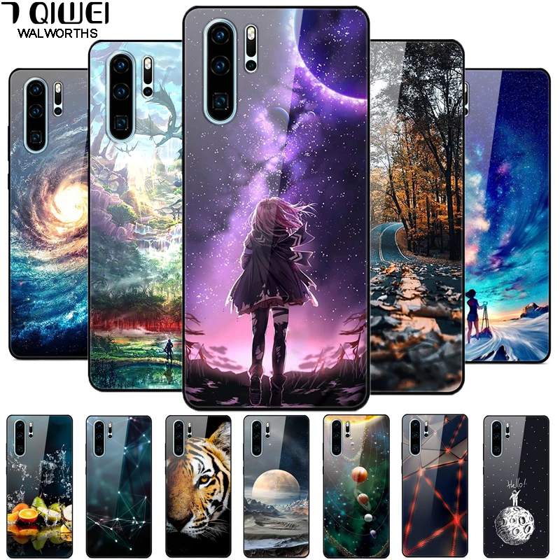 Custodia Rigida In Vetro Temperato Di Lusso Per Huawei P20 P30 Lite Pro Custodia Morbida Per Paraurti Per Huawei P30 Lite Gusci Protettivi Di Lusso