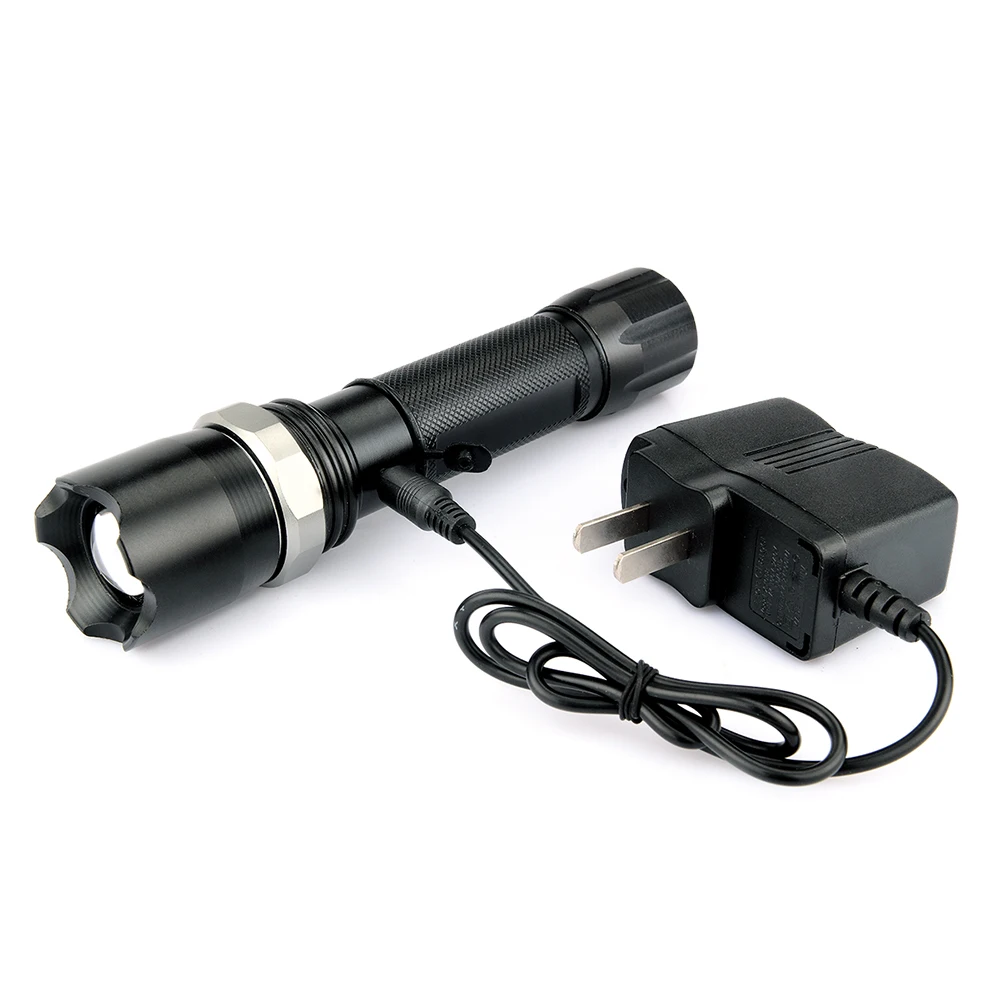 UniqueFire UF P2 XML T6 400lm Zoomable Adjustable Focus LED Flashlight Rechargeable Lamp Torche