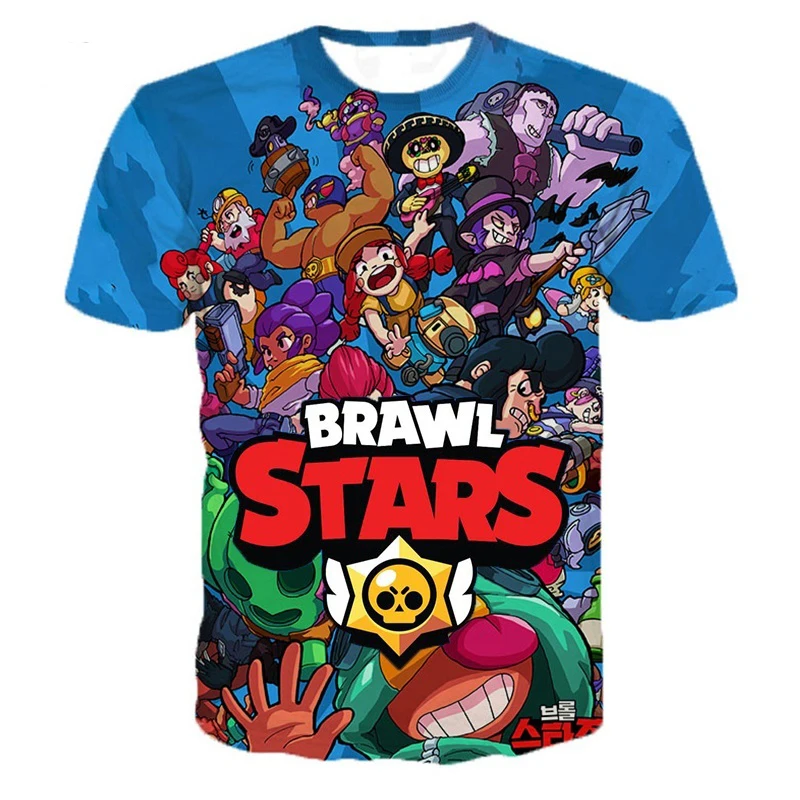 

Funny 3D Printed T Shirts Spring Tops Game Brawl Stars Summer Tees Men Short Sleeve Cool Personaity Printing T Shirts Fashion