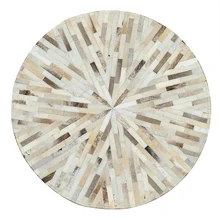 Ковер ручной работы из воловьей кожи сшивание круглый коврик кабинет компьютерный стул, гостиная кофе ковер напольный коврик прикроватная тумбочка для спальни одеяло