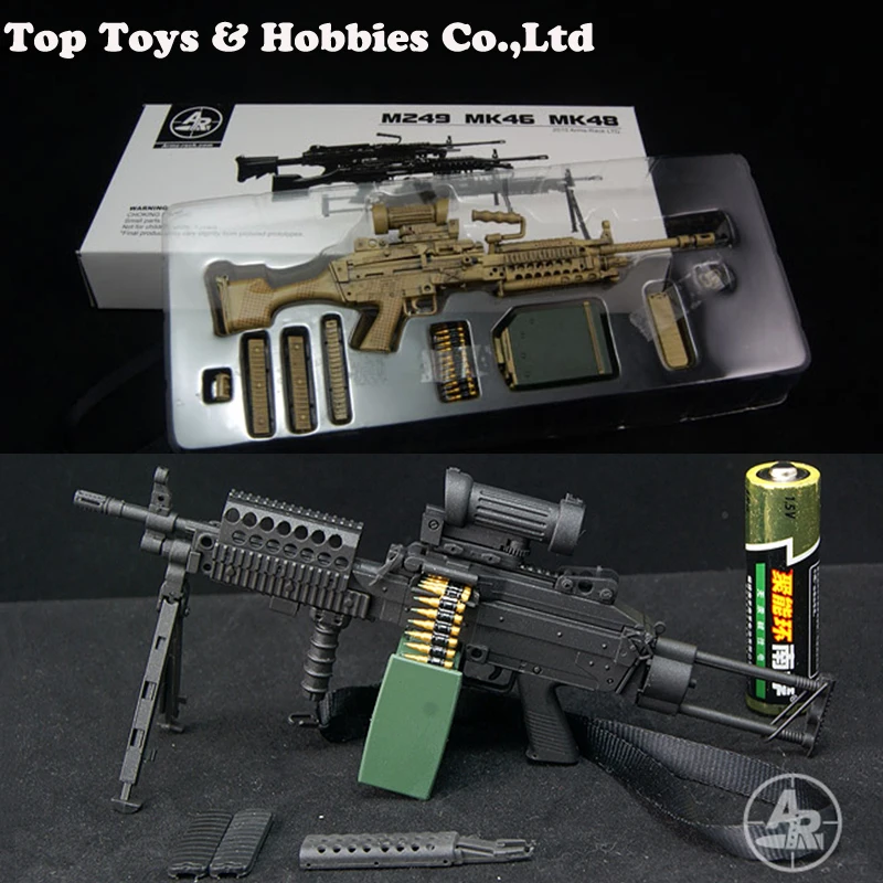 

1:6 Scale Machine Gun Model 1:6 gun model 12-inch soldier Arms-rack machine gun MK48 46 249 Weanpon Toys F 12'' Action Figure
