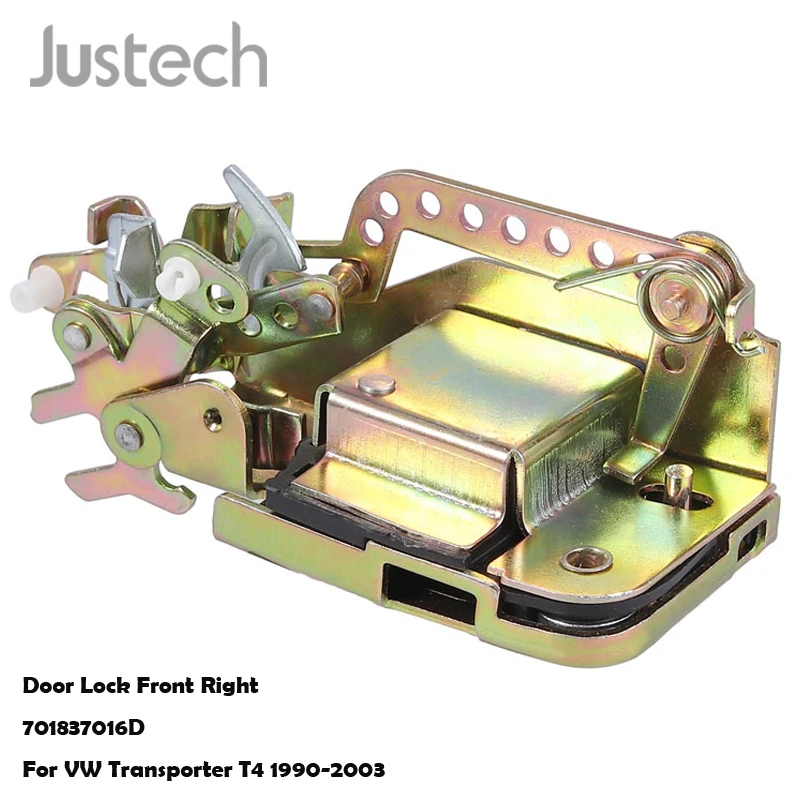 

Justech 701837016D Front Right Door Lock Mechanism For VW Transporter T4 1990-2003 Golden Metal Driver's Side Car Door Lock
