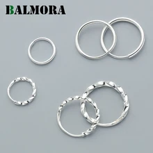 BALMORA 3 пары 990 чистые серебряные серьги-каффы для женщин леди полые небольшие кольцевые Huggie серьги Модные ювелирные изделия Brincos JE1066