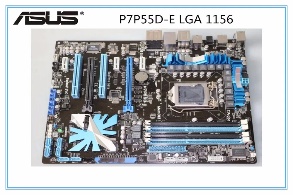 Материнская плата ASUS P7P55D E DDR3 LGA 1156 USB2.0 USB3.0 для процессора I5 I7 16 Гб P55 десктопная
