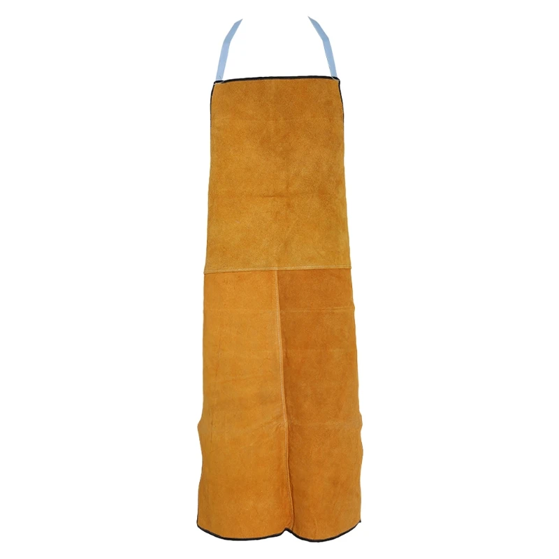 

Welding Apron Cow Suede Leather Safety Bib Welders Labor Work Protective Cloth