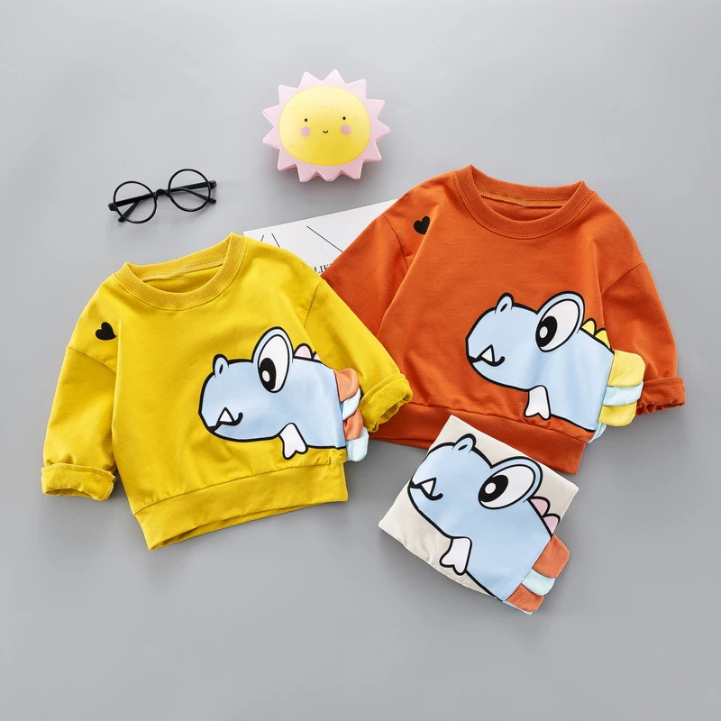 

Boys Girls Sweater Dinosaur Printed Children Baby Kid Warm Winter Tops Pullover Long Sleeve Christmas Clothes Clothing