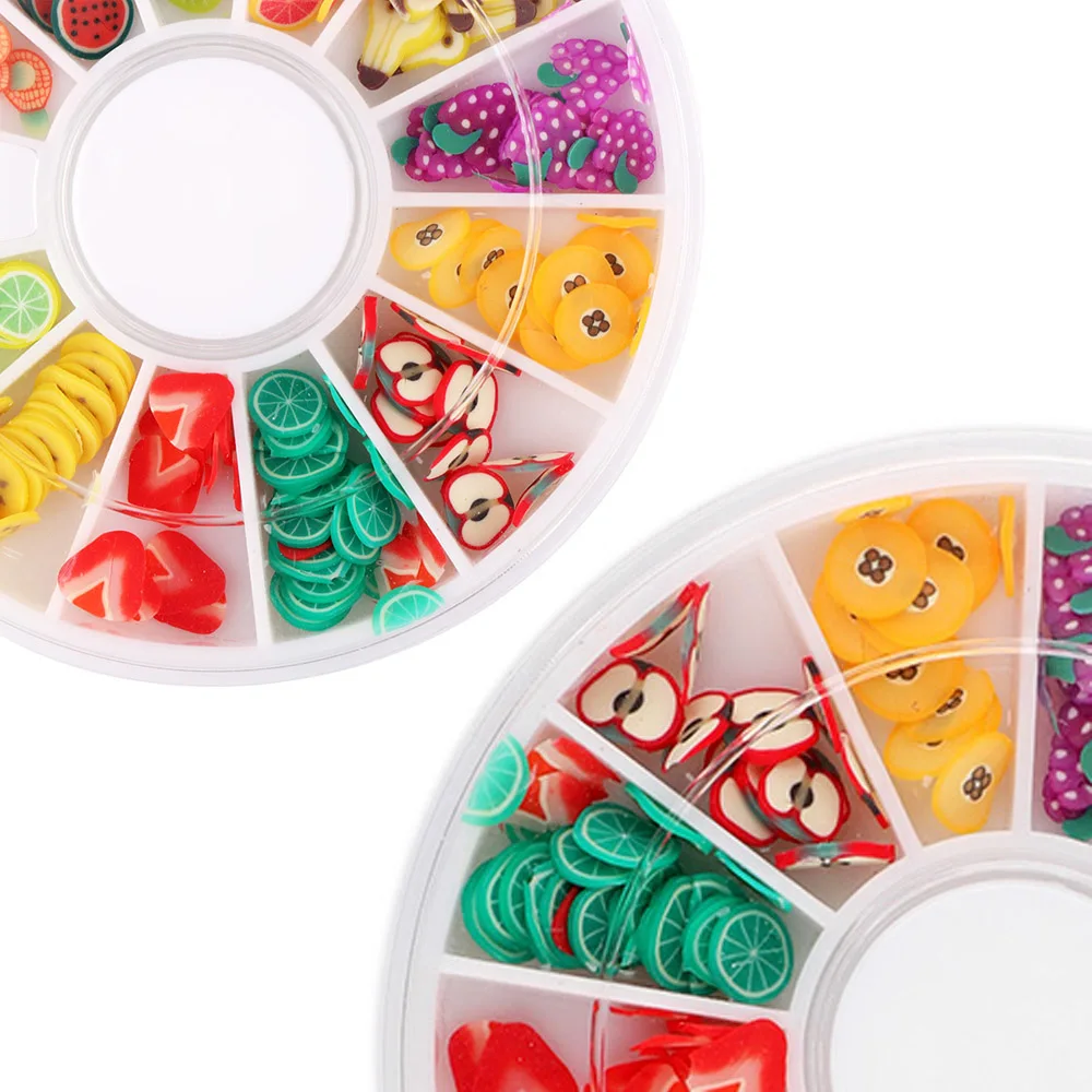 

12Patterns Mixed Styles 3D Tiny Fruit Slice DIY Colorful Nail Art Sticker Tips Nail Manicure Decor