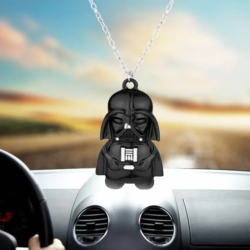 Car Pendant Cartoon Anime Black Samurai Robot Rearview
