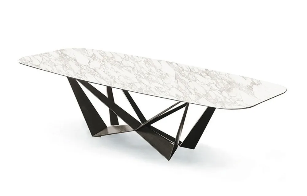 Роскошный итальянский мраморный обеденный стол с бабочкой/столешница из спеченного камня