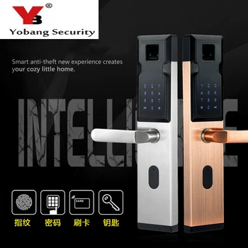 

YobangSecurity Smart Electronic Door Lock Fingerprint+Password+4 Cards+2 Mechanical Keys Anti-theft Intelligent Door Lock