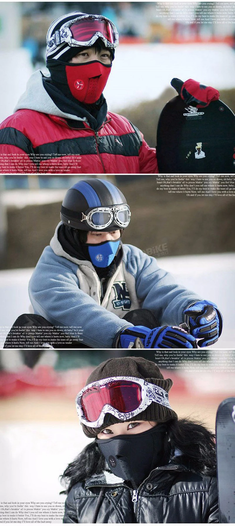 Anti Cold face Mask cap Winter Snowboard Motorcycle Ski training warm hat 8