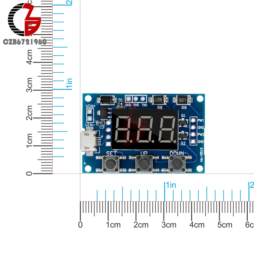 Micro USB DC 2CH Adjustable PWM Signal Generator Duty Cycle Pulse Frequency Module Digital LED Display Tube DC 5V 12V 24V DIY 6