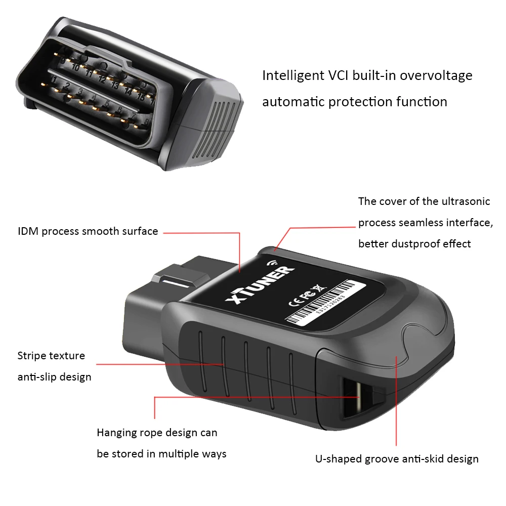 XTUNER E3 Wifi OBD2 автомобильный диагностический инструмент ODB2 ABS Двигатель SRS AC считывание кода неисправности Автомобильный сканер обновленная Vpecker Easydiag