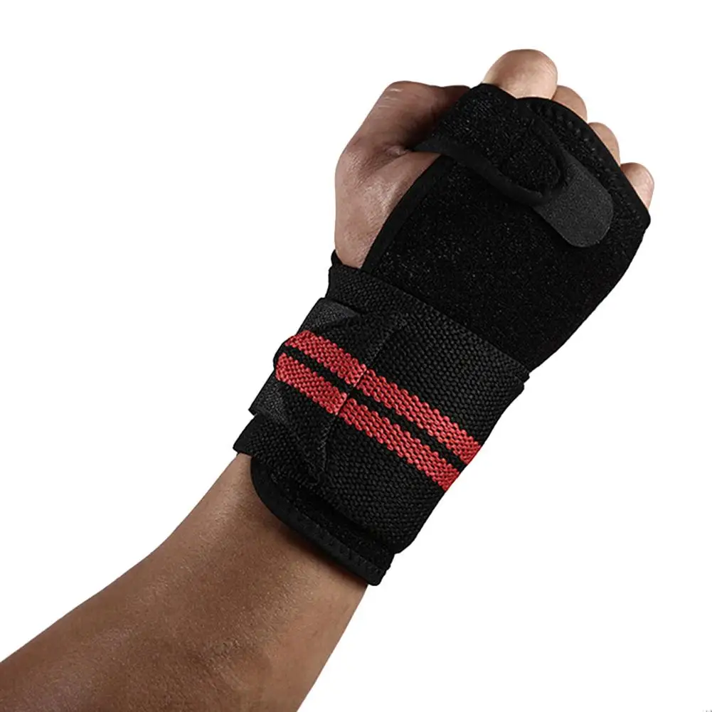 

2PCS New Black Anti-sprained Weightlifting Sports Palm Protection Pressurized Wrister Bandage Dumbbells Wristbands Unisex