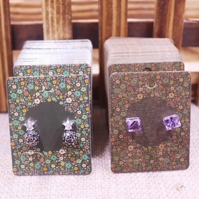 100 шт Новые diy Ювелирные изделия дисплей карты серьги 4x5 см подвешенная бирка DIY