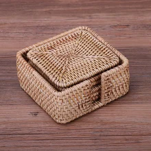 Rattan untersetzer mat untertasse Handarbeit Im Chinesischen stil für kungfutea coffe wärme insulationdrink tischset setkitchen haushalt