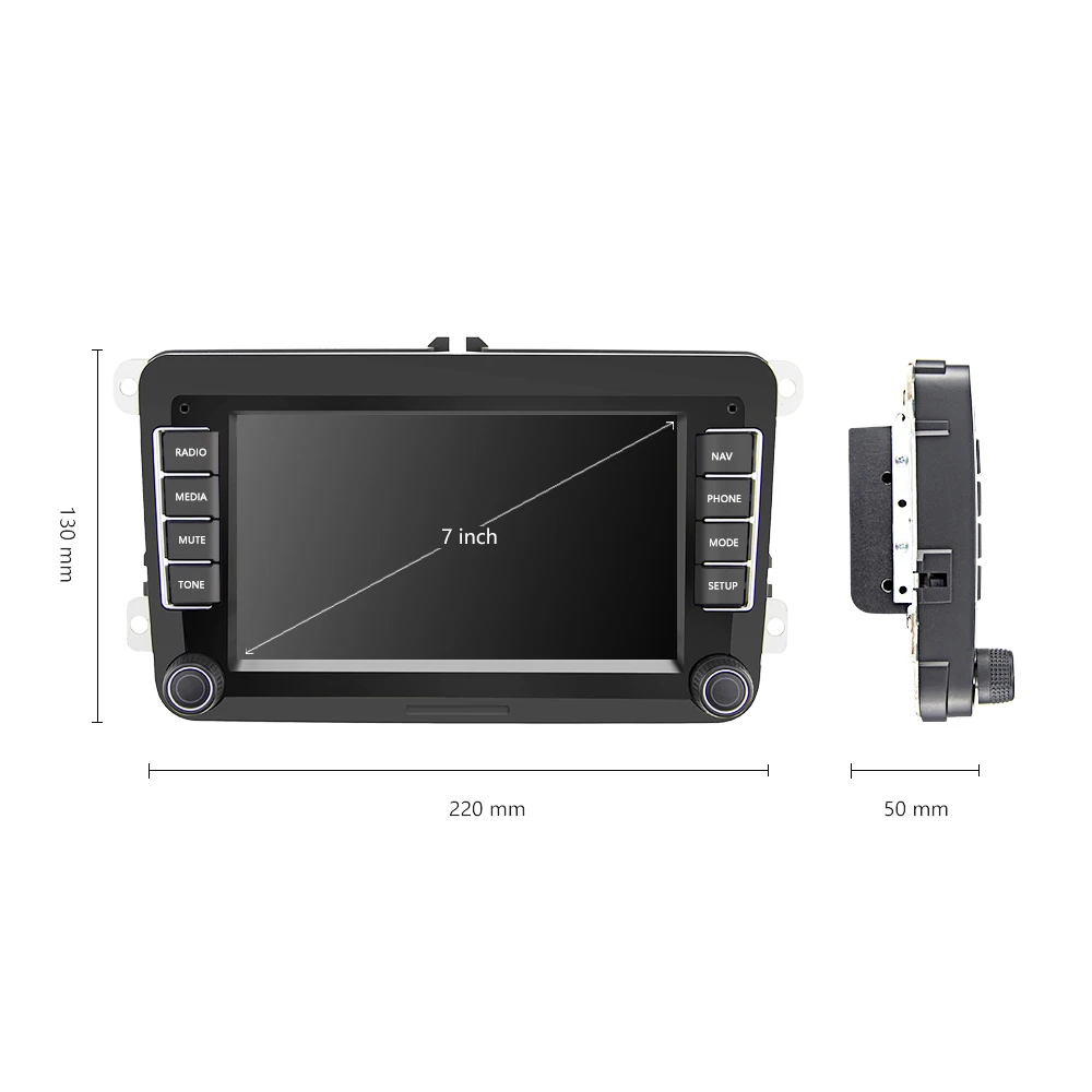 Excellent 2din car radio Podofo 7" HD 1080P Android 8.1 Auto Radio with GPS Wifi RCA Bluetooth Autoradio for Volkswagen 2DIN car stero 8