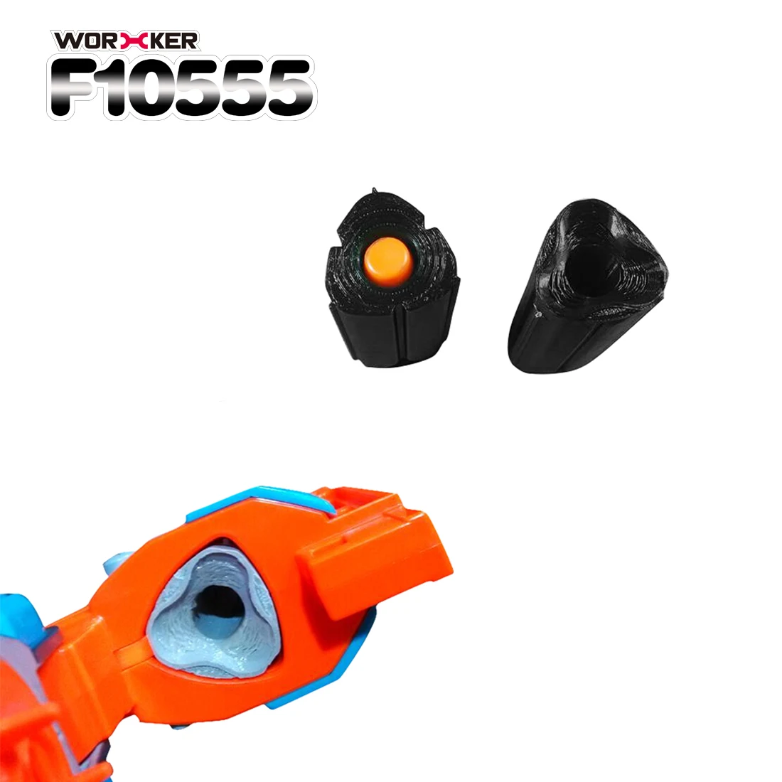 

Worker 3D Printing Range Increasing Single Barrel for Nerf Zombie Strike Sledge Fire Blaster Set Toy Accessories - Black