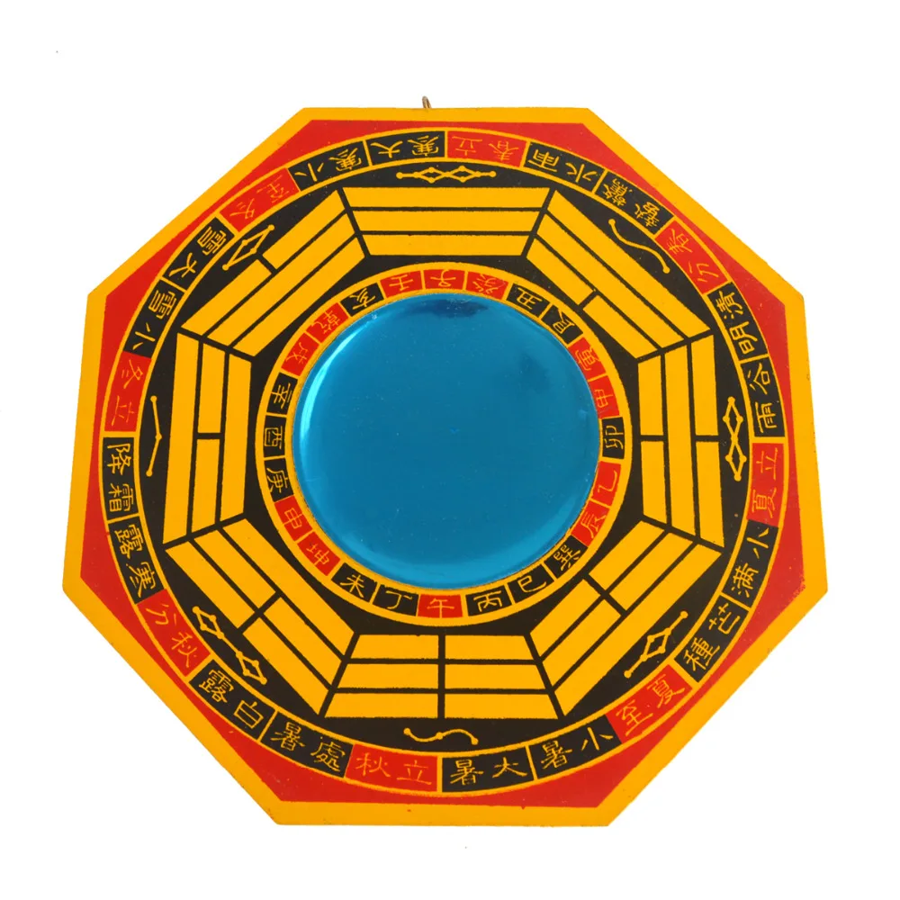 Feng Shui Yellow Wood Bagua Concave Mirrors Pakua SKUS1008 5Tin