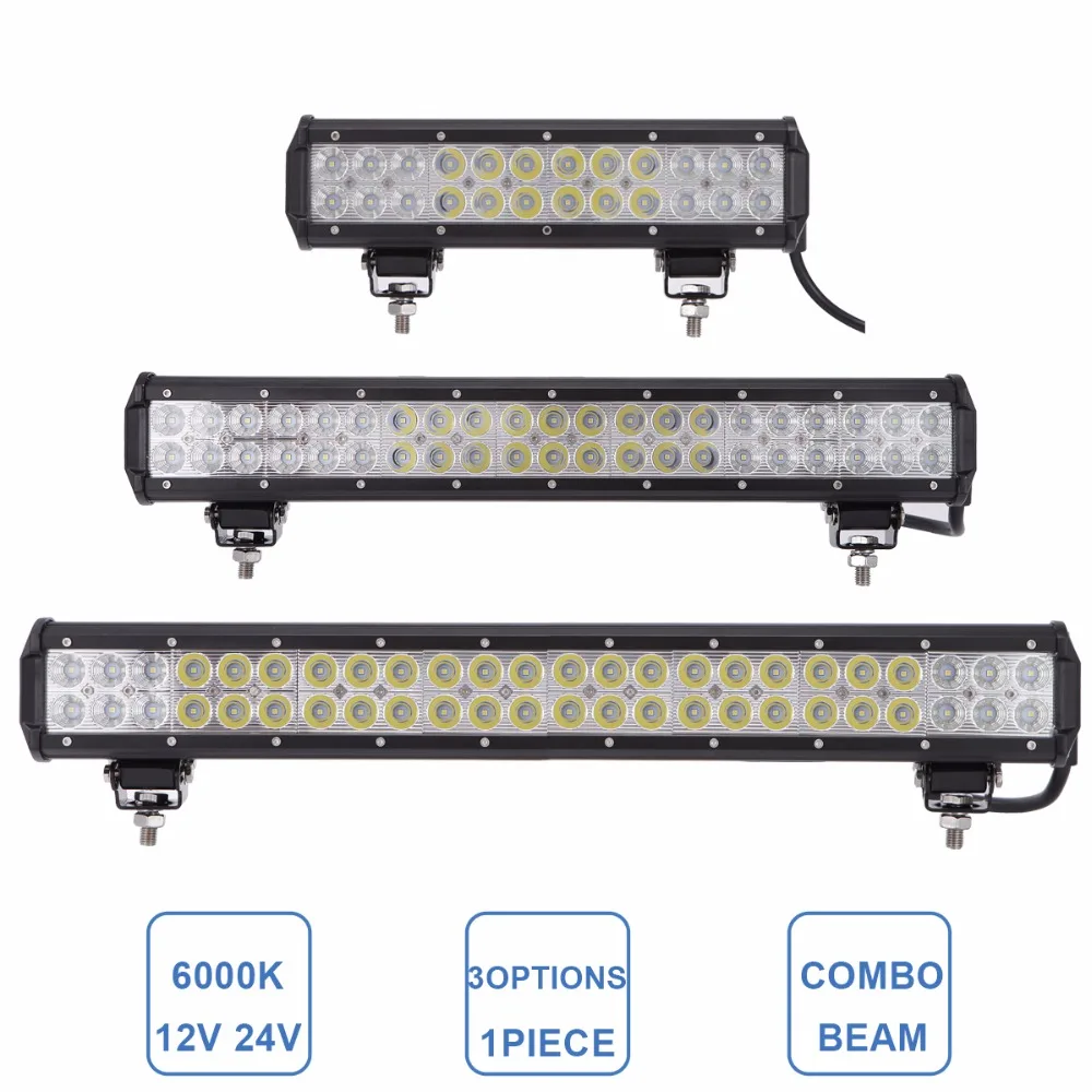 

72W 126W 144W LED Light Bar Off Road 9-30V Car Auto SUV Truck Trailer Tractor 4X4 Wagon Pickup ATV 4WD Extra Auxiliary Indicator