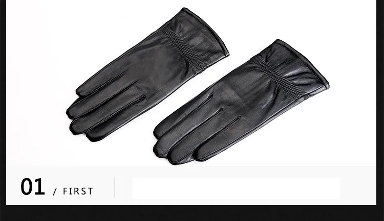 Harppihop перчатки из натуральной кожи теплые зимние мужские перчатки из натуральной кожи черные кожаные перчатки мужские кожаные перчатки зимние G1005