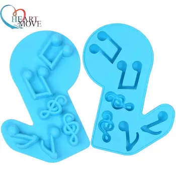 

Music Notes Shape 3D Silicone Cake Molds DIY Kitchen Ice Cube Tray Chocolate Soap Molds Baking Tools Random Color 9485