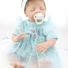 55 см, закрытые глаза, силиконовая кукла-Реборн, игрушки для девочек, 22 дюйма, реалистичный Спящий ребенок, кукла-реборн для девочек, brinquedos, подарок для ребенка